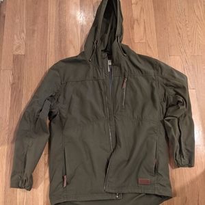 Duluth trading canvas jacket, medium, olive green